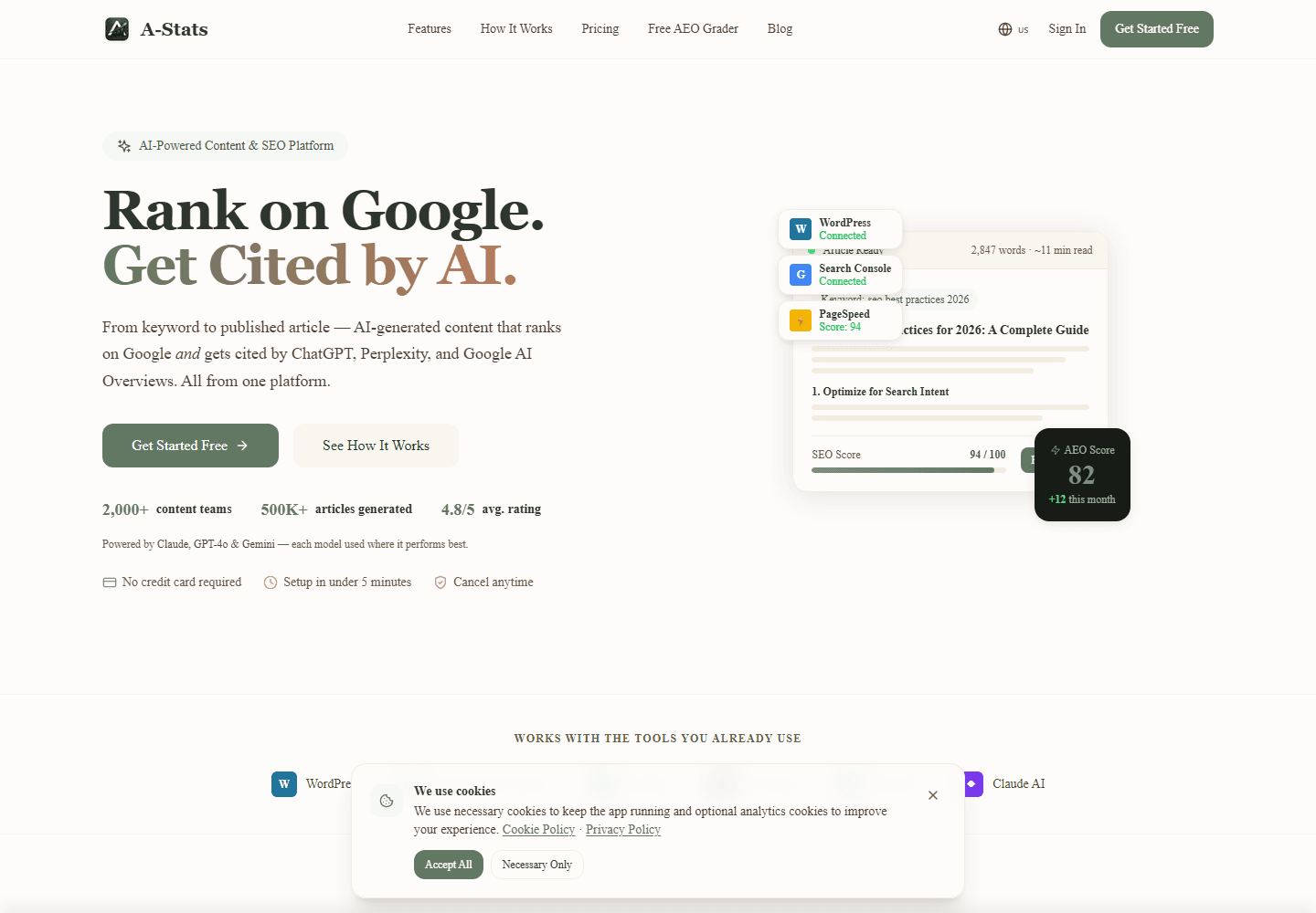 A-Stats — platform screenshot